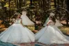 Gorgeous Lace Wedding Flower Girl Dresses Appliques with Sash Infant Toddler Kids First Communion Dress Birthday Prom Party Gowns 6883185