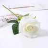 Flores secas Rosas de seda vermelha de 50 cm Rosas artificiais Branco Bud Flows Flowers para casa Decoração de casamento do dia dos namorados Decoração interna Decoração
