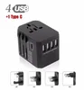 USB Tipo C Travel Power Plug Adapter 5 Porte USB 4 USB Tipo A Caricatore a parete da 1type C per tipo I C G A Ountets EU EURO US UK8849955