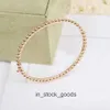 High End Designer Banles for Vancleff High Edition okrągła bransoletka piłka damska wąska edycja 18K Rose Gold Single Bracelet Oryginalna 1: 1 z prawdziwym logo