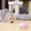 Pet Electric Robot med LED -lampor Interaktiva elektroniska leksaker Cat Intelligent Mouse Machine Fun Play Accessories