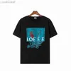 Summer Mens T-shirt with Alphabet Print Short Sleeve Loose Casual Trend Top Clothing Street
