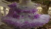 Collier de luxe One épaule à la main de la main de la main à la main de fleur Cupcake pour tout-petit des petites filles robes de concours de fleurs filles pour wEDDI5882961