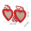 Frames Saint-Valentin PO Cadre de coeur en forme pour les images de la Saint-Valentin affichant le café