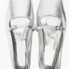 Sapatos casuais ZR 2024 Muller de cabeça quadrada de alta qualidade da Europa e America Women Women Flat para desgaste externo