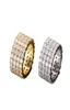 13 mm storlek 612 4 rader tennisring koppar guld silver kubik zirkon isade ut ringar hiphop smycken1050080