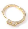 Bracelet Gold Gold Mens Punk Bracelet Iced Out Ortage Bracelets Hip Hop Bijoux 2463711