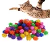 Cat Toys 100pclot Kolorowe mini błyszczące błyszczące kulki błyskawiczne małe POM Ball do Toys15255929