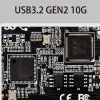 Kaarten PCIe naar USB 3.2 Uitbreidingskaart 10GB Type E PCI voor Express Card 19/20 Pin Header voor Type C voorpaneel Mount PCIe ADAP