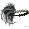 Accessoires de coiffure de couches 1920S FLPER BAND ROAGINE 20S GATSBY AUTRICH FEATHER AVEC CRISTAL Q231204 DROP DIVRAITEMENT FAS DHAXT