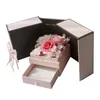 Decoratieve bloemen Soap Rose Flower Gift Box Bouquet Sieraden Valentijnsdag Mode en eenvoudige woninginrichting 2024 Artific