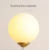 Wall Lamps Cartoon Balloon Bear Lamp For Children Room Kids Baby Bedroom Bedside Light With 3D Printing Moon Sconce Lighting