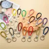 Key Rings Fashion Pu Leather Blaided Rope Keychain Glitter Rhinestones Key Ring For Women Men Classic Car Key Holder Accessoires Geschenk 240412