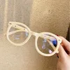 Modne okulary przeciwsłoneczne ramy 2021 okulary optyczne ponadwymiarowe kota oka projektant Rice okrągła kobieta przezroczyste zielone okulary 350s