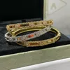 Modemerk vier blad klaver armband klassieke caleidoscoop diamant armband dames ontwerper armband mannen goud armband paar luxueuze sieraden cadeau