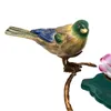プレートゴールデンサプライヤーセラミックディナーウェアセット磁器カスタムカスタム鳥の花の装飾