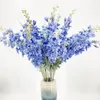 Fleurs décoratives artificielles de jacinthe en soie delphinium branche fausse feuille pour la fleur de mariage 67 cm 80cm 10pcs par lot