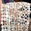 Perles de coquille blanche naturelle Mère des perles de dents ovales plates en vrac Nugget étoile de nougt les charmes de chips d'eau fraîche pour la fabrication de bijoux1228701