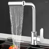 Kitchen Faucets Single Hole Sink Faucet Handle L-Shaped Nozzle For Rinsing The Dishes And