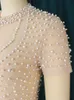 Plus -Size -Perlen -Jumpsuit weibliche Patchwork -Stoff -Frauen -Outfit Weitbein Hose Sommer Herbst Elegant Jumpsuit 240328