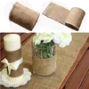 Decoração de festa 5pcs/lote 5cmx10m rolo de juta natural para embalagem de presente de casamento