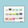 Other Bow Tie Sile Beads Baby Teether Toy Pendant Food Grade Diy Teething Necklace Jewelry Making Soother Chain Bowknot Drop Delivery Dhafr