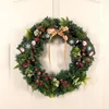 Classic Christmas Wreaths Door Hanging Christmas Decorations Garland For Home Decor Holiday Festive Party Supplies