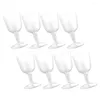 Tek kullanımlık fincan pipetler 8 adet plastik cam berrak s bardaklar küçük tatlı pratik tumblers
