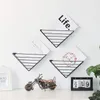 1PC Magazine Rack Triangle Wall Hanging Wall Decor Magazine Book Storage Shelf Newspaper Display Stand Wall Mounted File Holder