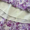 Lässige Kleider lang für Frauen Square Kragen Druck floraler A-Line-Berufung Vestidos Beach weiblicher Schnürkleid Sommerpolster