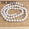 Choker 6 mm blanc français authentique Collier de perles d'eau douce naturelle pour femmes bijoux de mariage de perles élégants 18 "