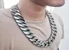 31 mm ketens super zware stoeprand Cubaanse ketting voor jongensheren zilveren kleur 316L roestvrijstalen link ketting 1636inch rock sieraden lhn32415437