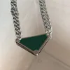 Дизайнерский серебряный цвет мужское ожерелье Женские треугольники