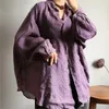 Blouses pour femmes Johnature 2024 femme printemps vintage manches longues chemises lâches couleurs de couleur solide lin coton simple poitrine
