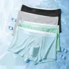 Underpants Men Mutandine elastica da uomo trasparente Inferno traspirato sudore-assorbimento di cotone boxer pantaloncini convessi maschi per comfort