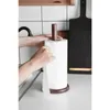 Kitchen Storage Solid Wood Living Room Dining Table Paper Towel Holder Household Roll Rack Hanging Standing