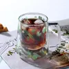 Wijnglazen Mingshangde transparante dubbele laag thermische isolatie Cup glas Huishouden Creative Water Department Store Mok