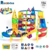 Jouet de décompression romboss 154pcs Traffic rail toys intéressant grande taille carreaux magnétiques de blocs de construction ensembles montessori jouet éducatif pour les enfants 240413