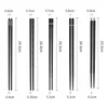 Stäbchen des Stäbchens wiederverwendbares Doppel-Sushi-Faser Nicht-Schlupf 5 Polymer saubere Stange zum einfachen Gravur Material Laserglas Legierung Home Schwarz