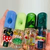 3,7 "Design della capsula fumatori tubo di vetro a mano fumato pyrex cucchiaio colorato di sigaretta secca asciutta olio tabacco tubi Accessori