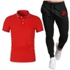 Summer Cotton T-Shirt Pants Set For Man Hot Sell Casual Fitness Jogger 2 Piece Suits New Short Sleeved Men's Tracksuit