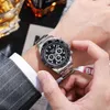 Zegarek projektantowy Mocny złoto Fake Three Oczy Large Dial Waterproof Business Trend kwarcowy zegarek paska stalowego