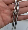 Chaîne de liaison cubaine de Mens Miami Real Solid 925 Collier de verrouillage de boîte à remplissage en argent sterling 6 mm4676880