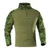 Kleding Outdoor Tactical Wanding T -shirts Mannen Combat Military Army CP Camouflage Lange mouw Jacht klimmende shirt Katoen sportkleding