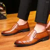 Casual skor herrar klänning läder andas andas vilda spetsiga zapatos de hombre loafers formella