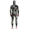 5 mm camouflage wetsuit lange mouw splijting met 2 stuks neopreen onderdompeling voor mannen bewaar warm waterdicht duikpak 240407
