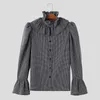 Men's Casual Shirts Fashion Style Tops INCERUN Men Doll Neck Ruffle Design Male Personality Pattern Long Sleeved Blouse S-5XL 2024