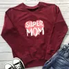 Designer Women's Hoodies Sweatshirts Hot Mothers Day Super Mom Letter Love Gedrukte ronde nek lange mouwen hoodie