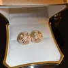 Stud Earrings Zircon Pearl Half Round French Elegant Fashion Jewlery For Women