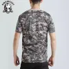 屋外層狩猟カモフラージュメンズTシャツ通気可能な軍隊戦術戦闘ドライスポーツ迷彩屋外キャンプティー